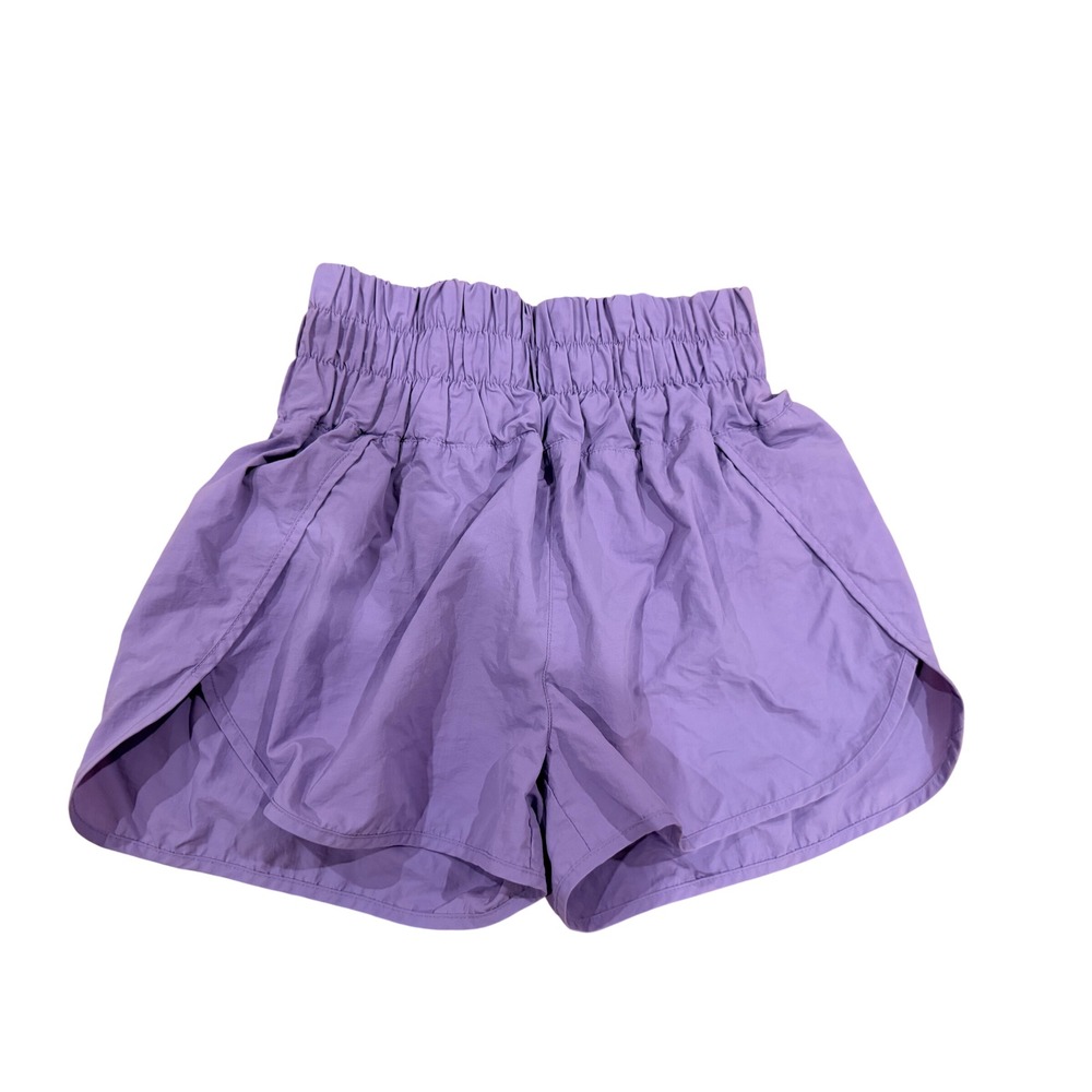 Zenana Shorts Purple High Rise Smocked Waist Small